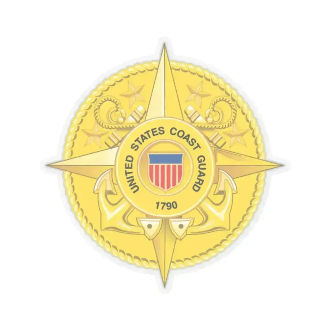 Commandant Staff (U.S. Coast Guard) STICKER Vinyl Kiss-Cut Decal 2 Inch Transparent - The Sticker Space