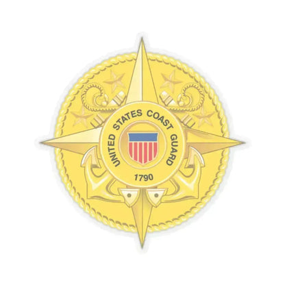 Commandant Staff (U.S. Coast Guard) STICKER Vinyl Kiss-Cut Decal 2 Inch Transparent - The Sticker Space