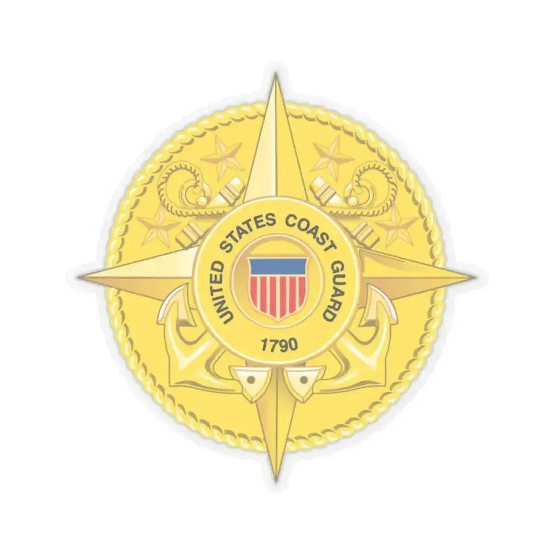 Commandant Staff (U.S. Coast Guard) STICKER Vinyl Kiss-Cut Decal 3 Inch Transparent - The Sticker Space