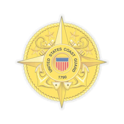 Commandant Staff (U.S. Coast Guard) STICKER Vinyl Kiss-Cut Decal 4 Inch Transparent - The Sticker Space