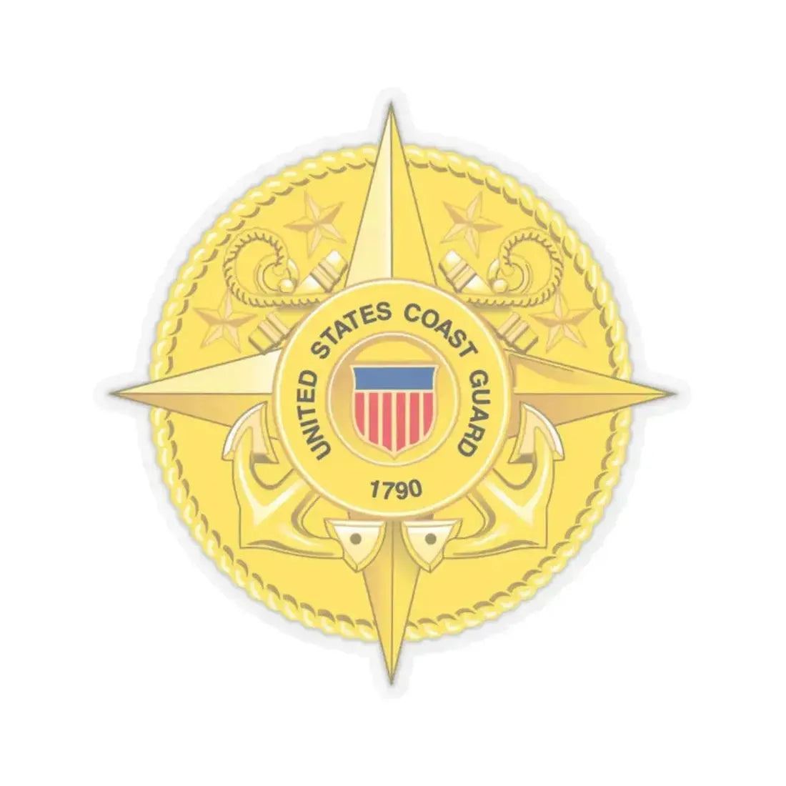 Commandant Staff (U.S. Coast Guard) STICKER Vinyl Kiss-Cut Decal 6 Inch Transparent - The Sticker Space