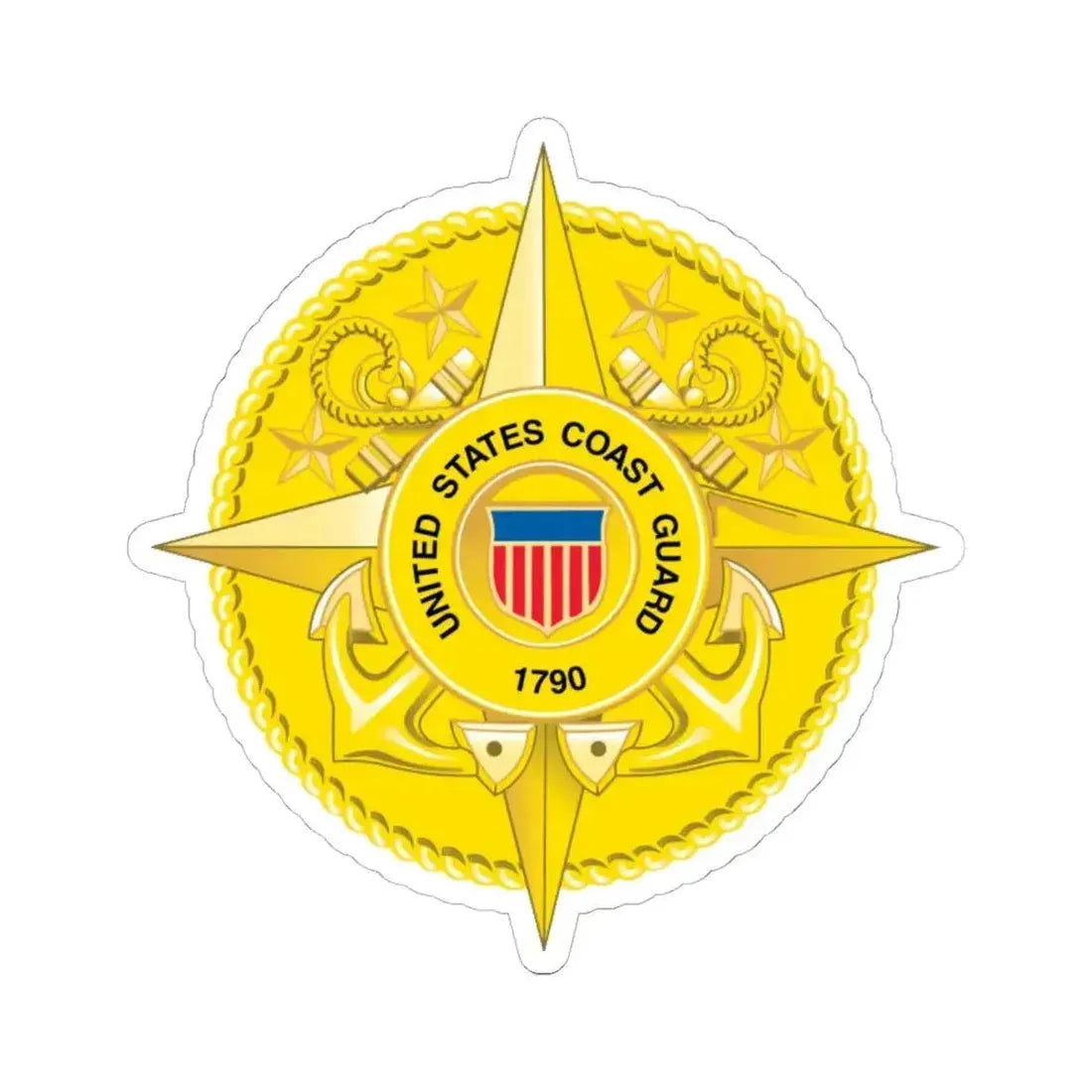 Commandant Staff (U.S. Coast Guard) STICKER Vinyl Kiss-Cut Decal 6 Inch White - The Sticker Space