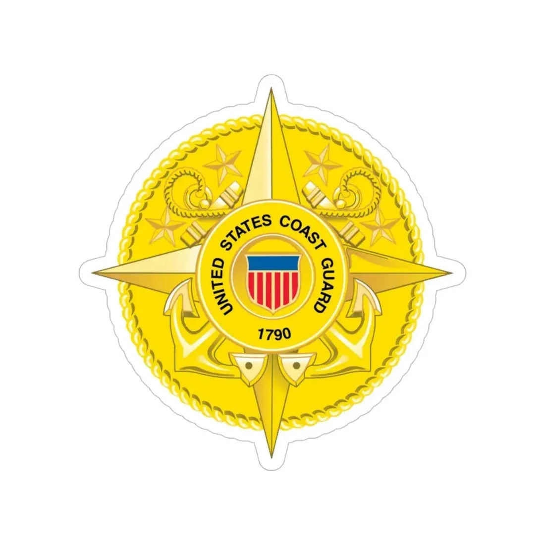 Commandant Staff (U.S. Coast Guard) Transparent STICKER Die-Cut Vinyl Decal 4 Inch - The Sticker Space
