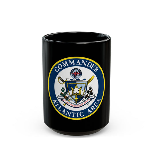 COMMANDER ATLANTIC AREA (U.S. Coast Guard) Black Coffee Mug-15oz-The Sticker Space