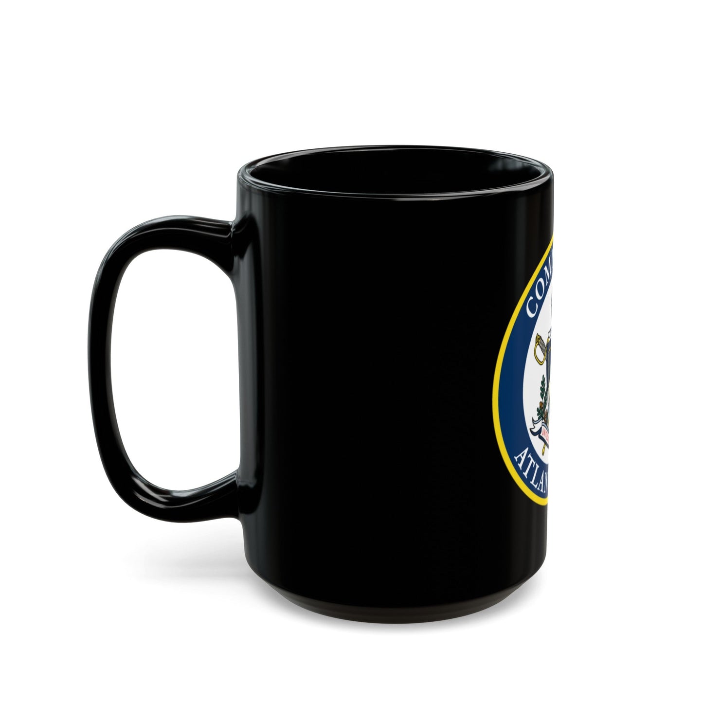 COMMANDER ATLANTIC AREA (U.S. Coast Guard) Black Coffee Mug-The Sticker Space