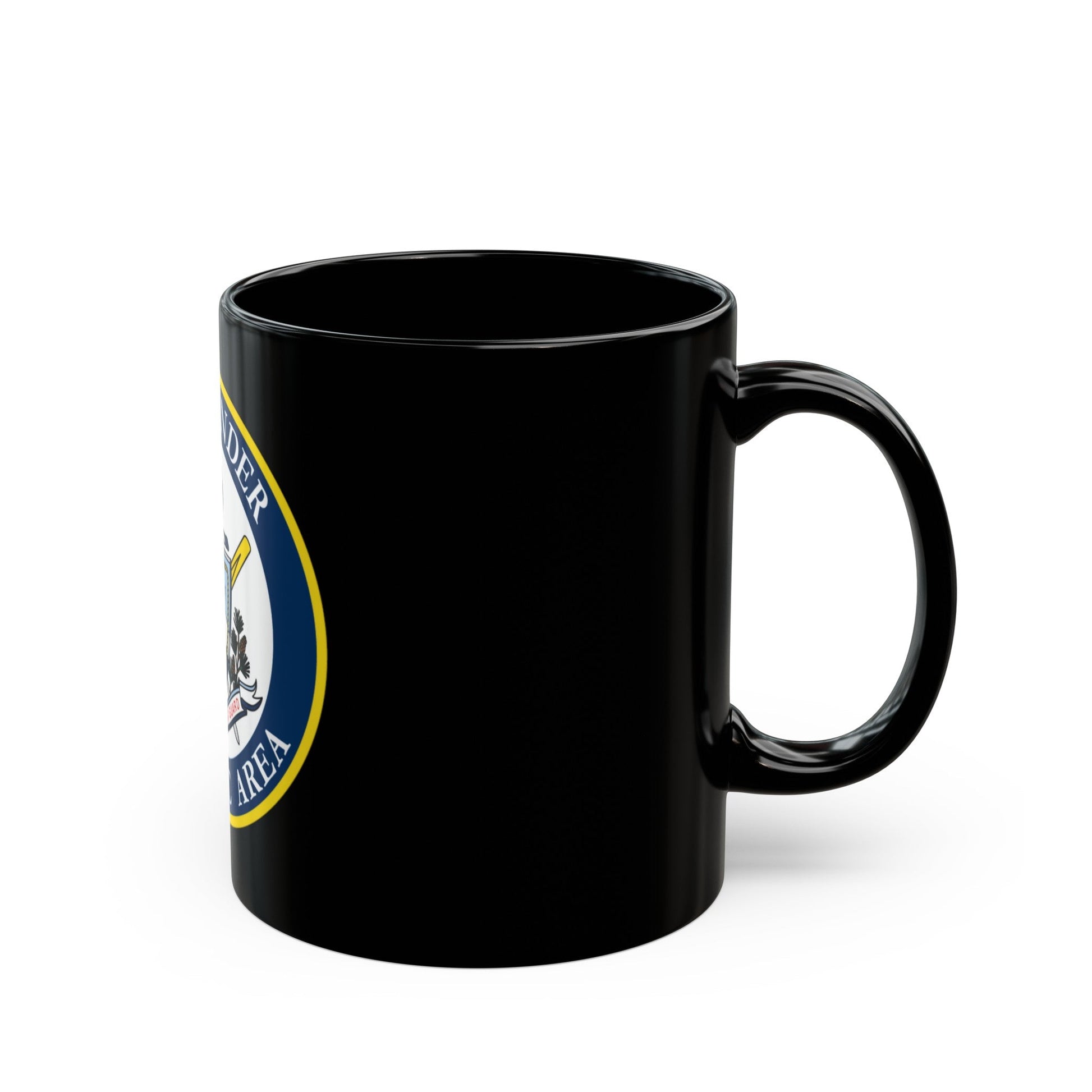 COMMANDER ATLANTIC AREA (U.S. Coast Guard) Black Coffee Mug-The Sticker Space