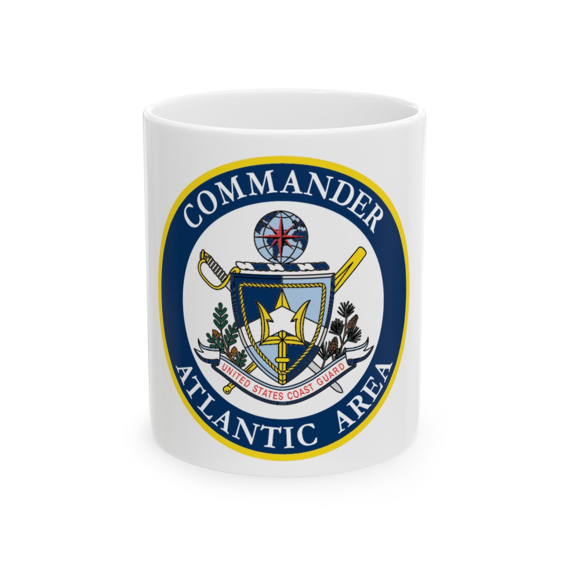 COMMANDER ATLANTIC AREA (U.S. Coast Guard) White Coffee Mug-11oz-The Sticker Space