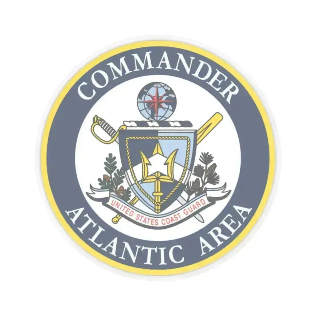 COMMANDER ATLANTIC AREA (U.S. Coast Guard) STICKER Vinyl Kiss-Cut Decal 2 Inch Transparent - The Sticker Space