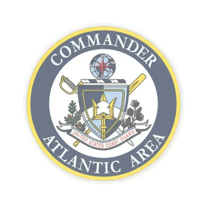 COMMANDER ATLANTIC AREA (U.S. Coast Guard) STICKER Vinyl Kiss-Cut Decal 2 Inch Transparent - The Sticker Space