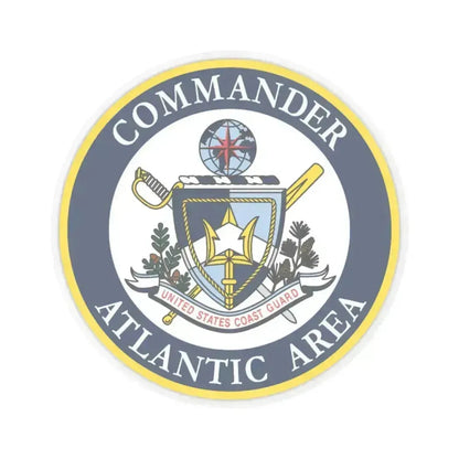 COMMANDER ATLANTIC AREA (U.S. Coast Guard) STICKER Vinyl Kiss-Cut Decal 6 Inch Transparent - The Sticker Space