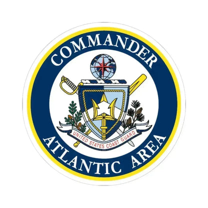 COMMANDER ATLANTIC AREA (U.S. Coast Guard) STICKER Vinyl Kiss-Cut Decal 6 Inch White - The Sticker Space