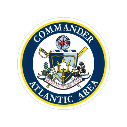 COMMANDER ATLANTIC AREA (U.S. Coast Guard) Transparent STICKER Die-Cut Vinyl Decal 5 Inch - The Sticker Space
