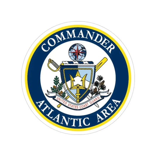 COMMANDER ATLANTIC AREA (U.S. Coast Guard) Transparent STICKER Die-Cut Vinyl Decal 6 Inch - The Sticker Space