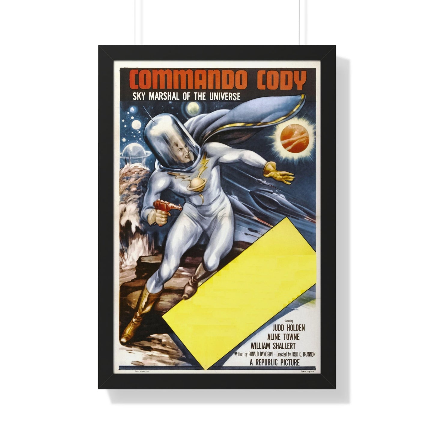 COMMANDER CODY SKY MARSHAL OF THE UNIVERSE 1955 - Framed Movie Poster-20" x 30"-The Sticker Space