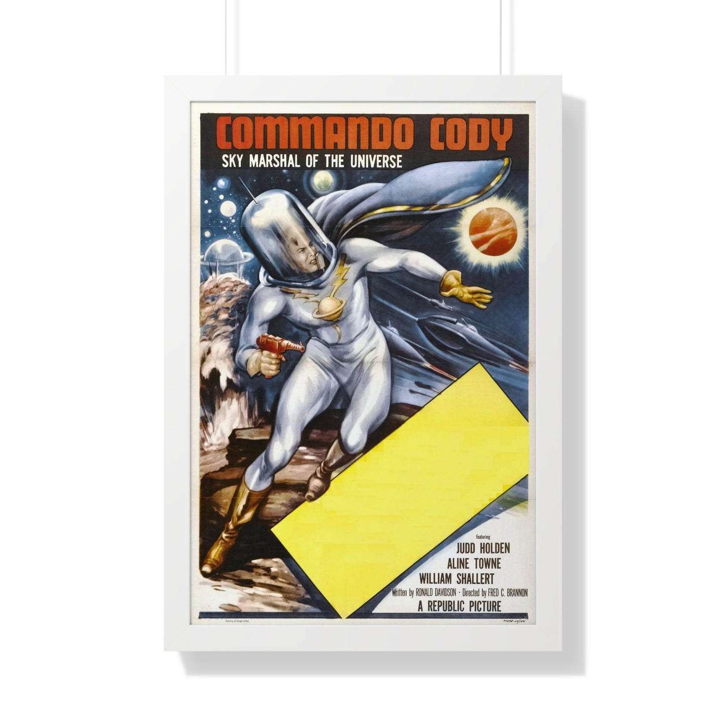 COMMANDER CODY SKY MARSHAL OF THE UNIVERSE 1955 - Framed Movie Poster-20" x 30"-The Sticker Space