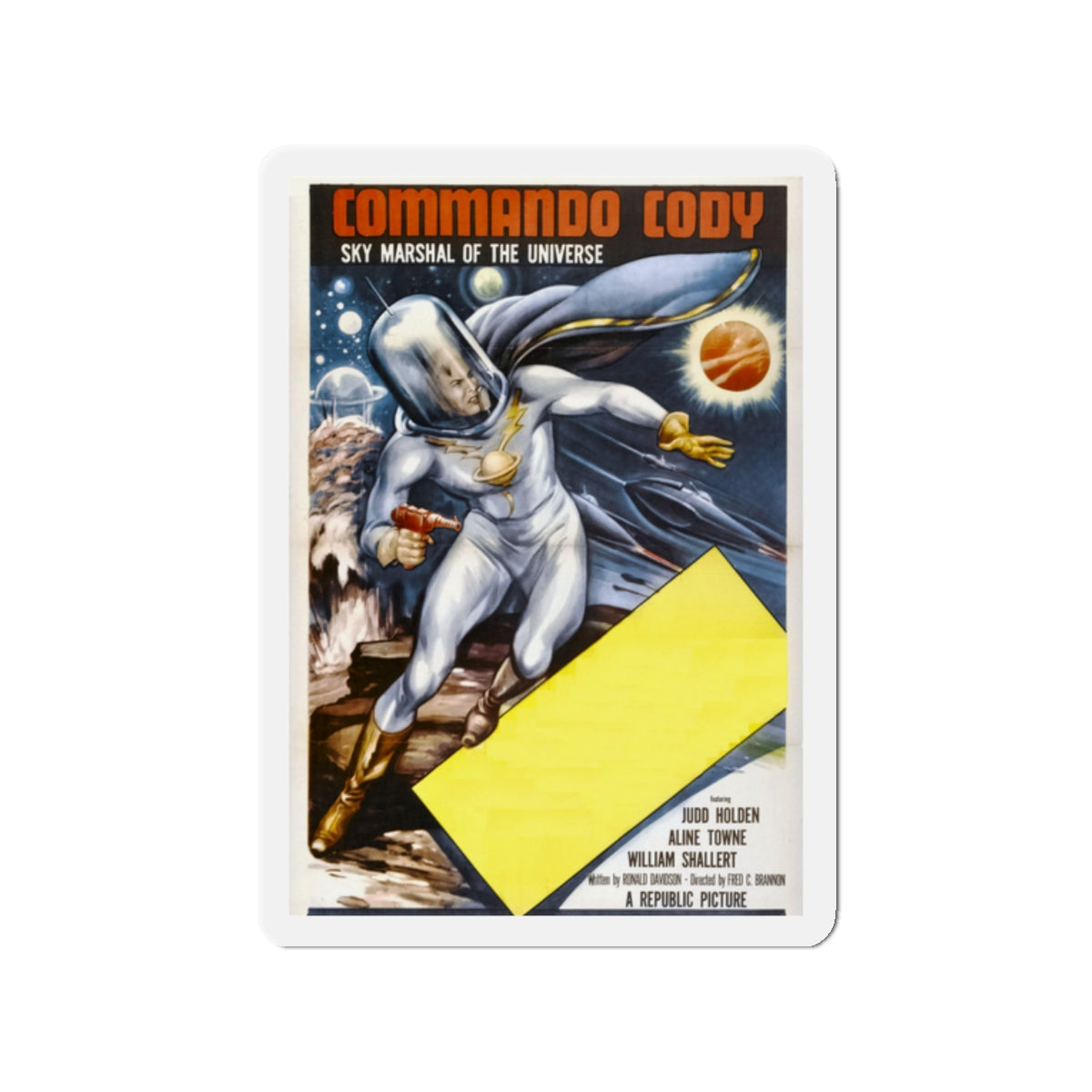 COMMANDER CODY SKY MARSHAL OF THE UNIVERSE 1955 Movie Poster - Die-Cut Magnet-2" x 2"-The Sticker Space