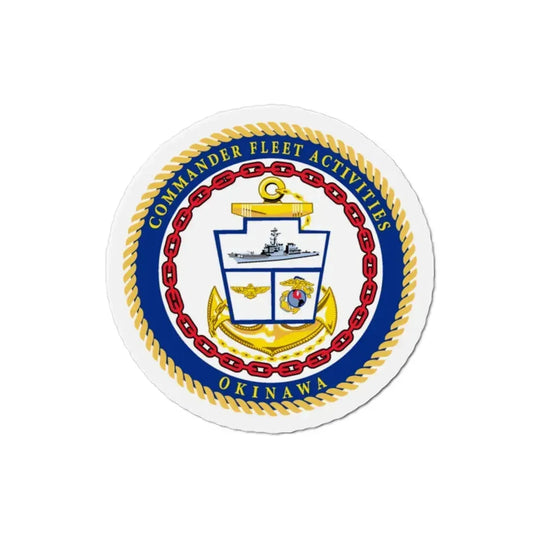 COMMANDER FLEET ACTIVITIES OKINAWA (U.S. Navy) Refrigerator Magnet 2 Inch - The Sticker Space