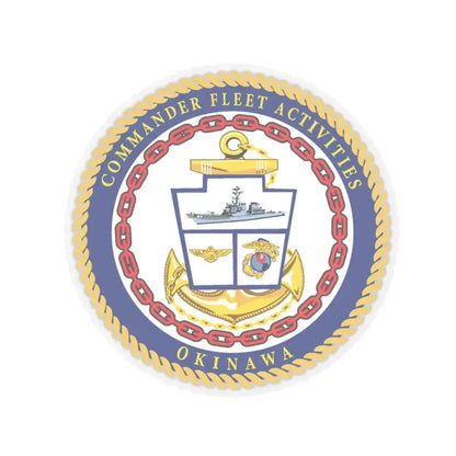 COMMANDER FLEET ACTIVITIES OKINAWA (U.S. Navy) STICKER Vinyl Kiss-Cut Decal 3 Inch Transparent - The Sticker Space