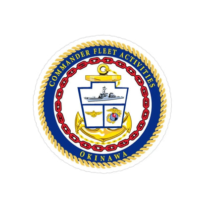 COMMANDER FLEET ACTIVITIES OKINAWA (U.S. Navy) Transparent STICKER Die-Cut Vinyl Decal 2 Inch Transparent - The Sticker Space