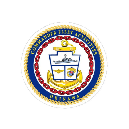 COMMANDER FLEET ACTIVITIES OKINAWA (U.S. Navy) Transparent STICKER Die-Cut Vinyl Decal 6 Inch Transparent - The Sticker Space