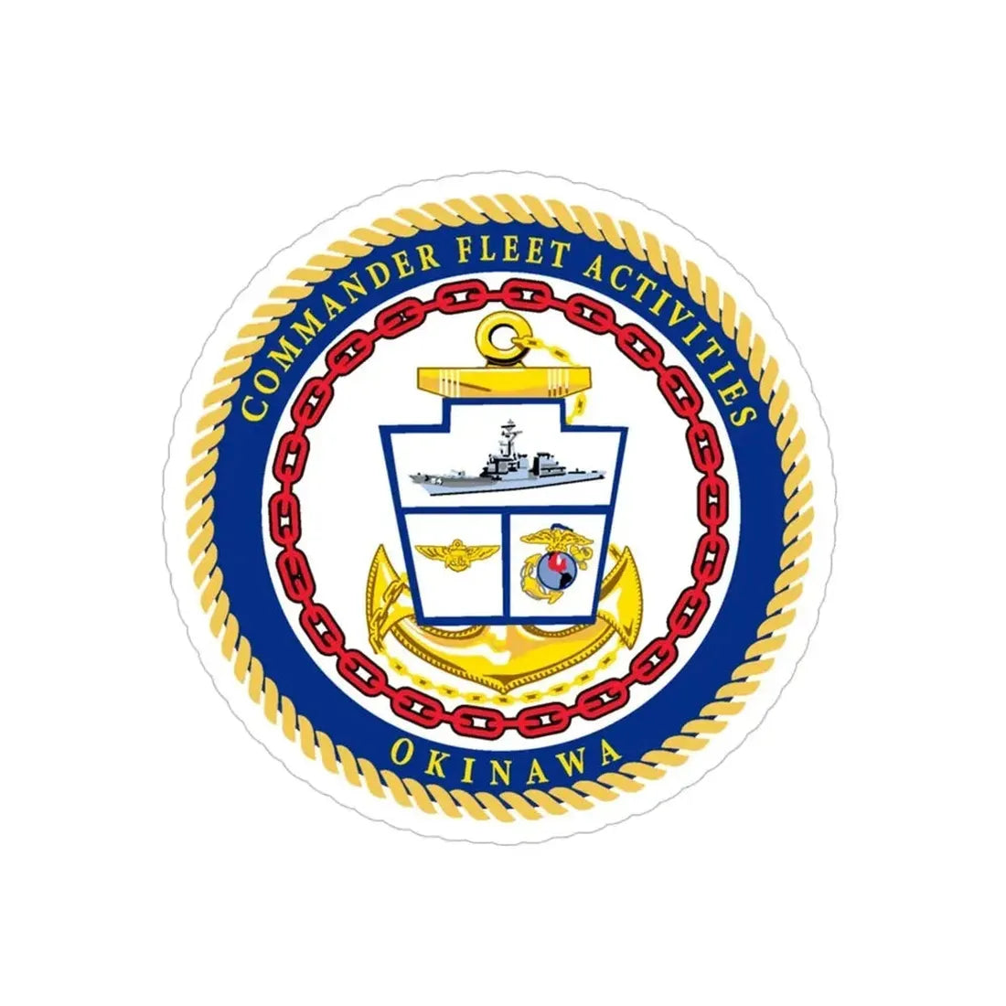 COMMANDER FLEET ACTIVITIES OKINAWA (U.S. Navy) Transparent STICKER Die-Cut Vinyl Decal - The Sticker Space
