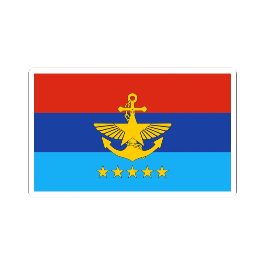 Commander in Chief flag of Myanmar (Myanmar) STICKER Vinyl Kiss-Cut Decal 2 Inch White - The Sticker Space