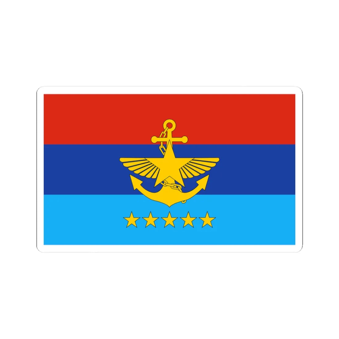 Commander in Chief flag of Myanmar (Myanmar) STICKER Vinyl Kiss-Cut Decal 3 Inch White - The Sticker Space