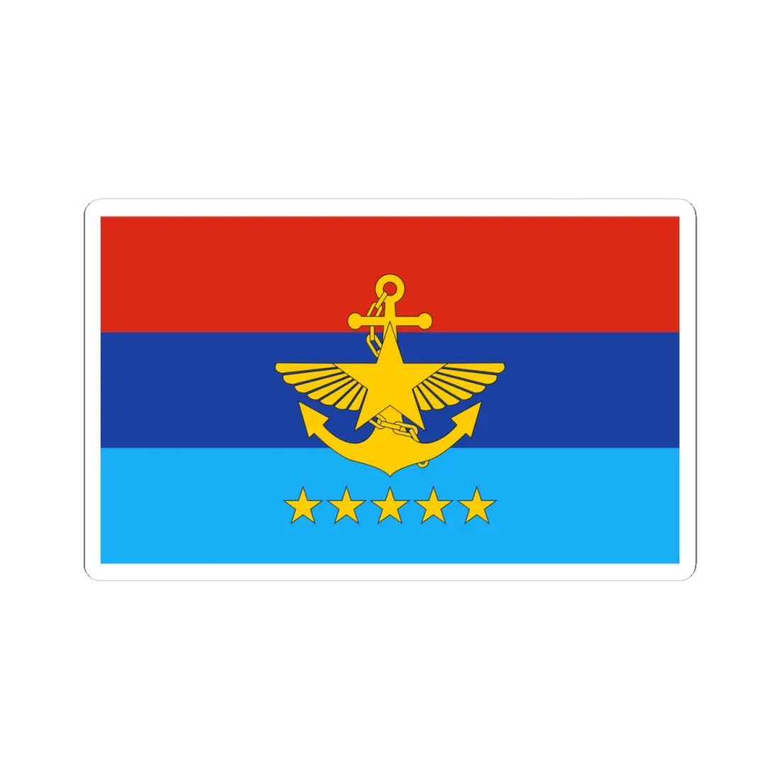 Commander in Chief flag of Myanmar (Myanmar) STICKER Vinyl Kiss-Cut Decal 4 Inch White - The Sticker Space