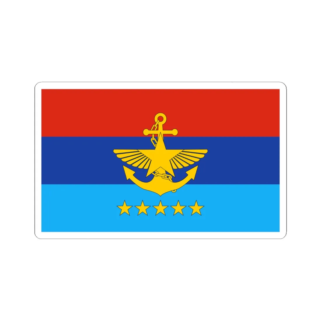 Commander in Chief flag of Myanmar (Myanmar) STICKER Vinyl Kiss-Cut Decal 6 Inch White - The Sticker Space