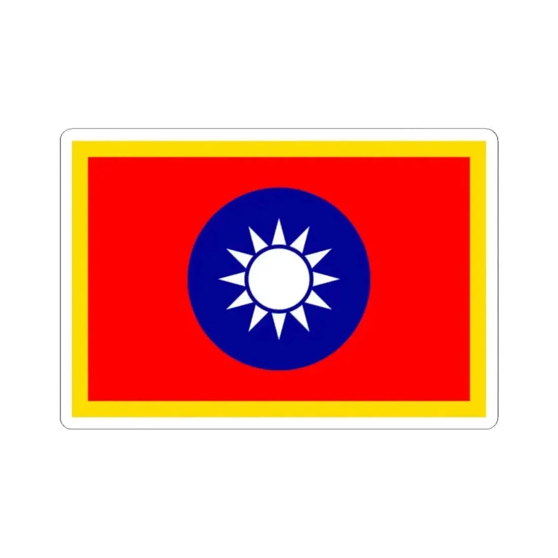 Commander-in-Chief Flag of the Republic of China (China) STICKER Vinyl Kiss-Cut Decal 2 Inch White - The Sticker Space