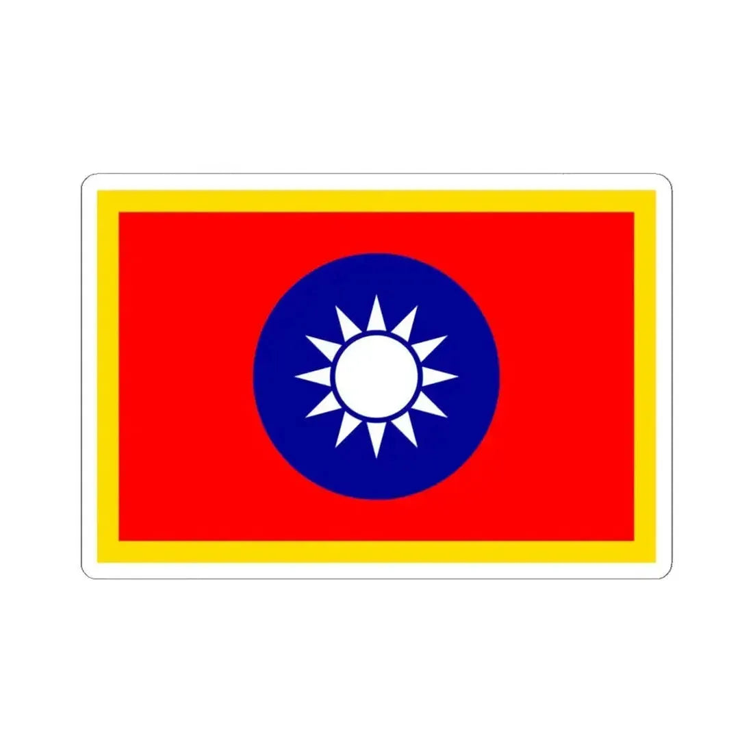 Commander-in-Chief Flag of the Republic of China (China) STICKER Vinyl Kiss-Cut Decal 6 Inch White - The Sticker Space