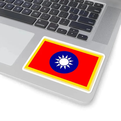 Commander-in-Chief Flag of the Republic of China fringed (China) STICKER Vinyl Kiss-Cut Decal - The Sticker Space