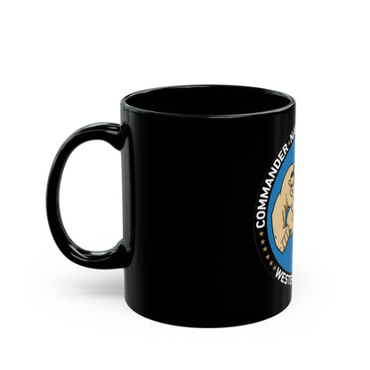 Commander Naval Surface Group West Pacific (U.S. Navy) Black Coffee Mug-The Sticker Space