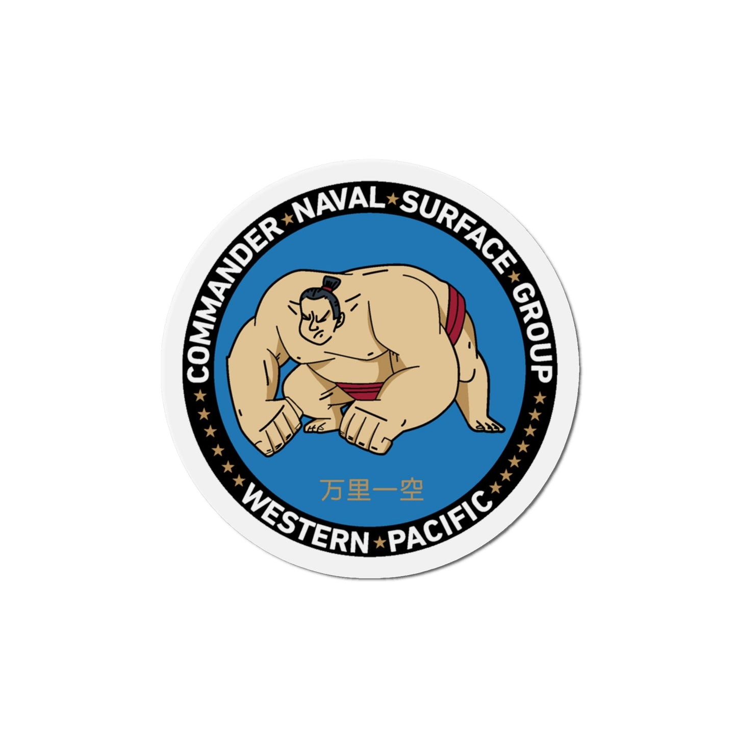 Commander Naval Surface Group West Pacific (U.S. Navy) Die-Cut Magnet-6 × 6"-The Sticker Space