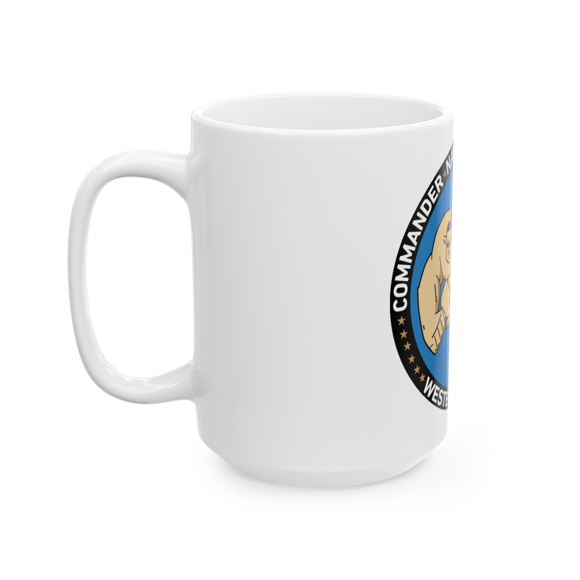 Commander Naval Surface Group West Pacific (U.S. Navy) White Coffee Mug-The Sticker Space