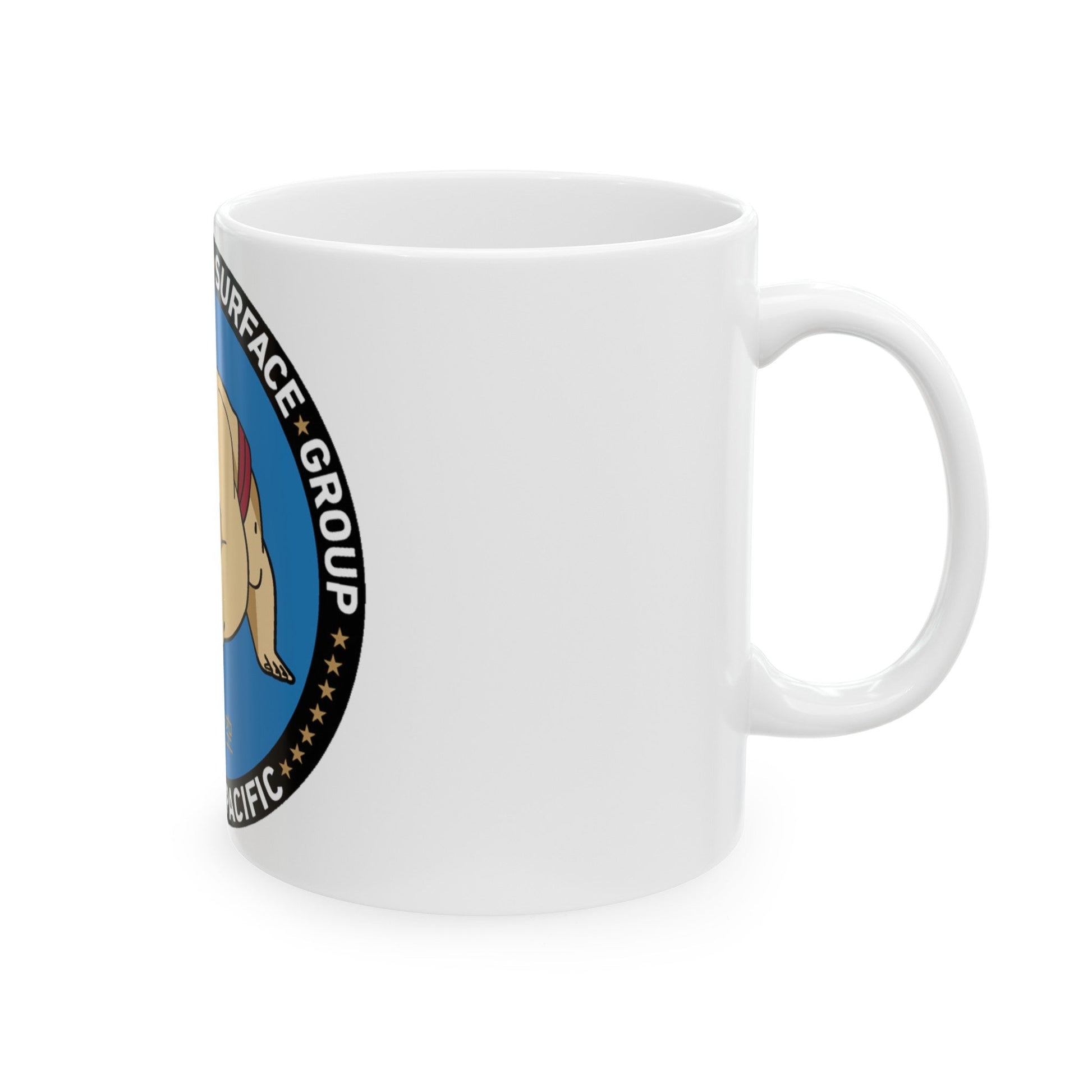 Commander Naval Surface Group West Pacific (U.S. Navy) White Coffee Mug-The Sticker Space