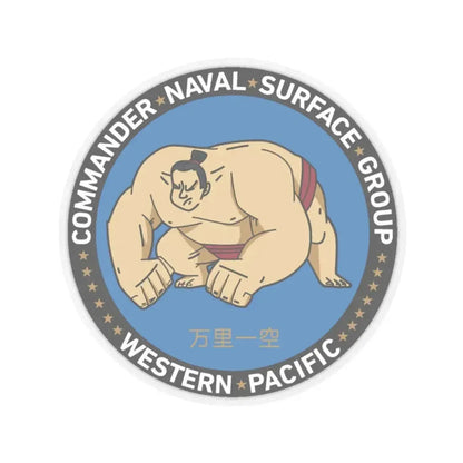 Commander Naval Surface Group West Pacific (U.S. Navy) STICKER Vinyl Kiss-Cut Decal 3 Inch Transparent - The Sticker Space