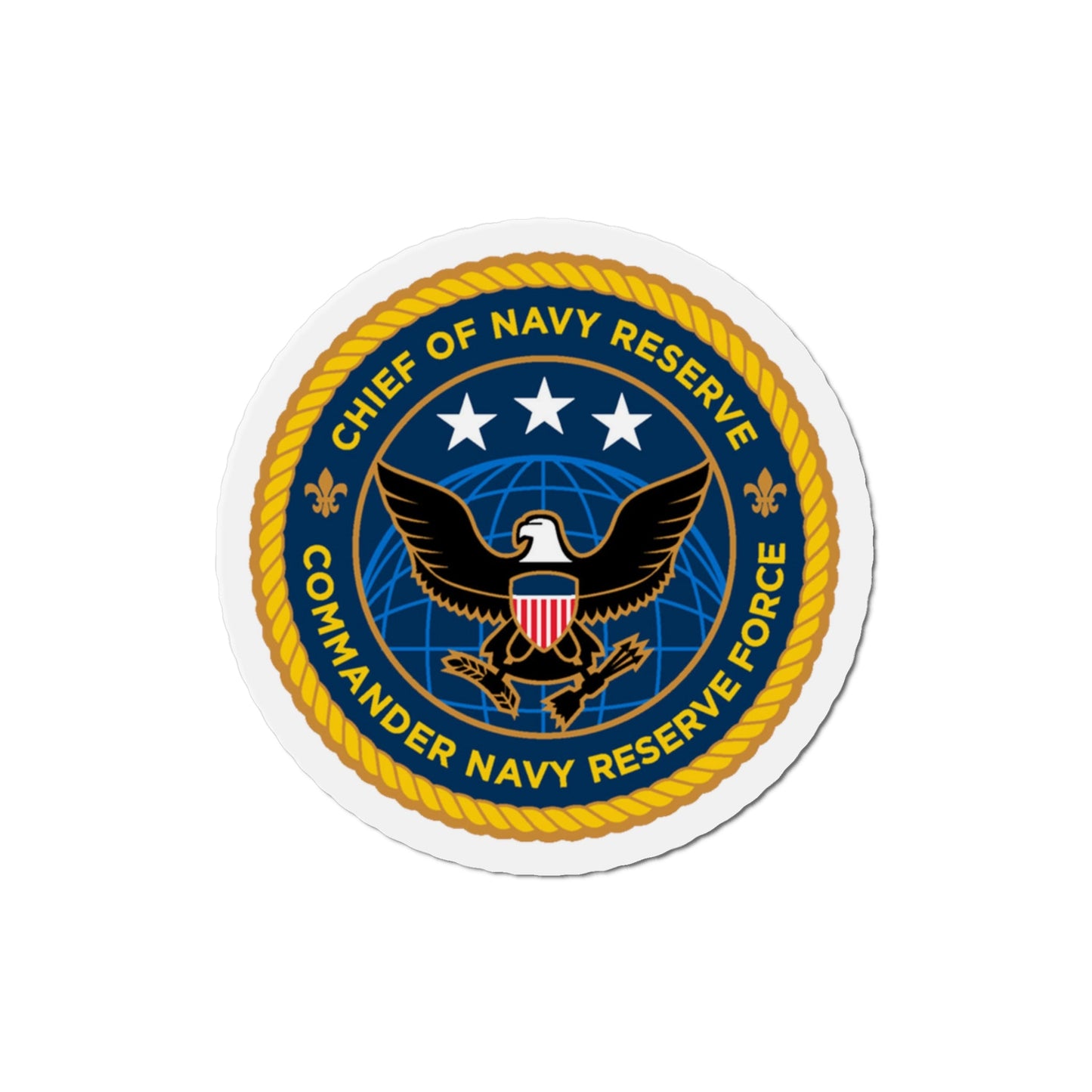 Commander Navy Reserve Force (U.S. Navy) Die-Cut Magnet-3" x 3"-The Sticker Space