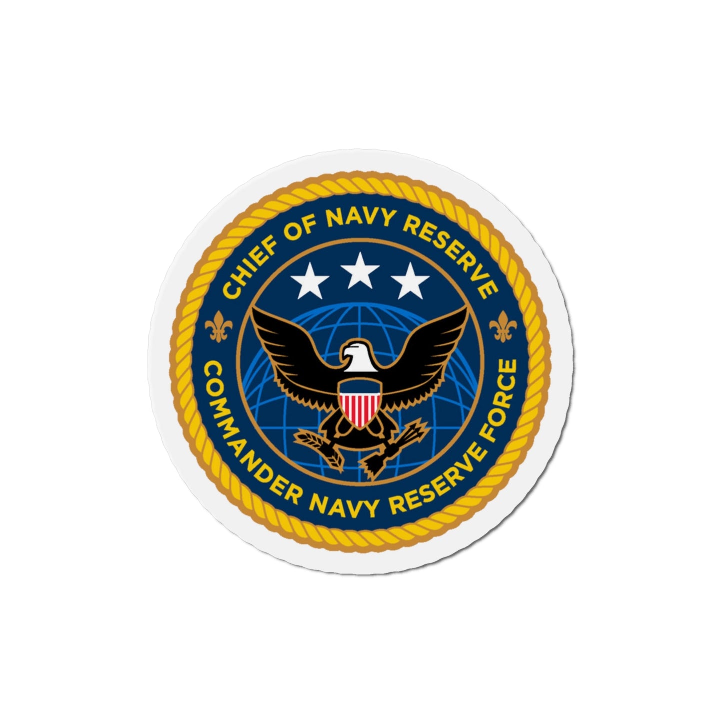 Commander Navy Reserve Force (U.S. Navy) Die-Cut Magnet-4" x 4"-The Sticker Space