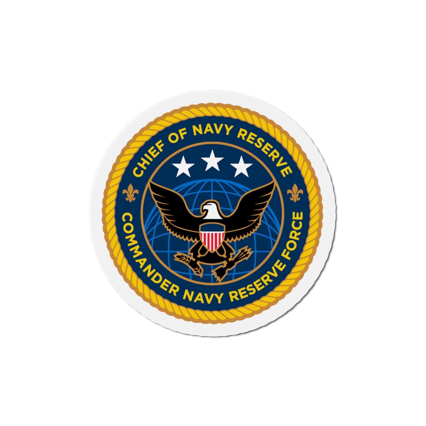 Commander Navy Reserve Force (U.S. Navy) Die-Cut Magnet-5" x 5"-The Sticker Space