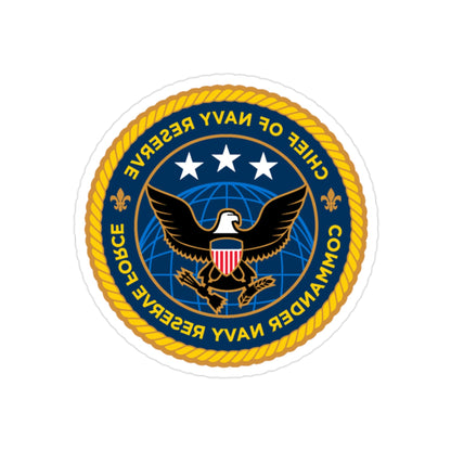 Commander Navy Reserve Force (U.S. Navy) REVERSE PRINT Transparent STICKER-2 Inch-The Sticker Space