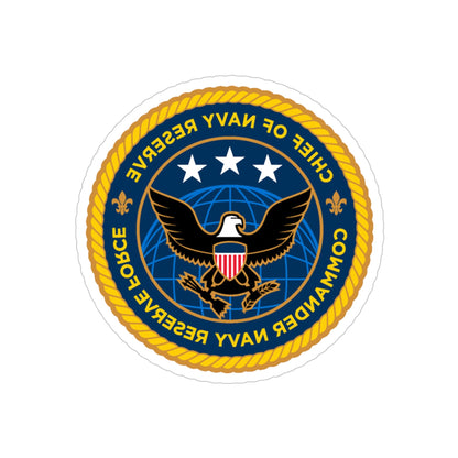 Commander Navy Reserve Force (U.S. Navy) REVERSE PRINT Transparent STICKER-4 Inch-The Sticker Space