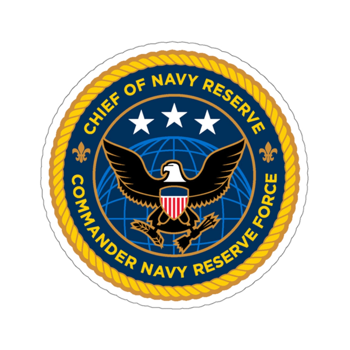 Commander Navy Reserve Force (U.S. Navy) STICKER Vinyl Kiss-Cut Decal