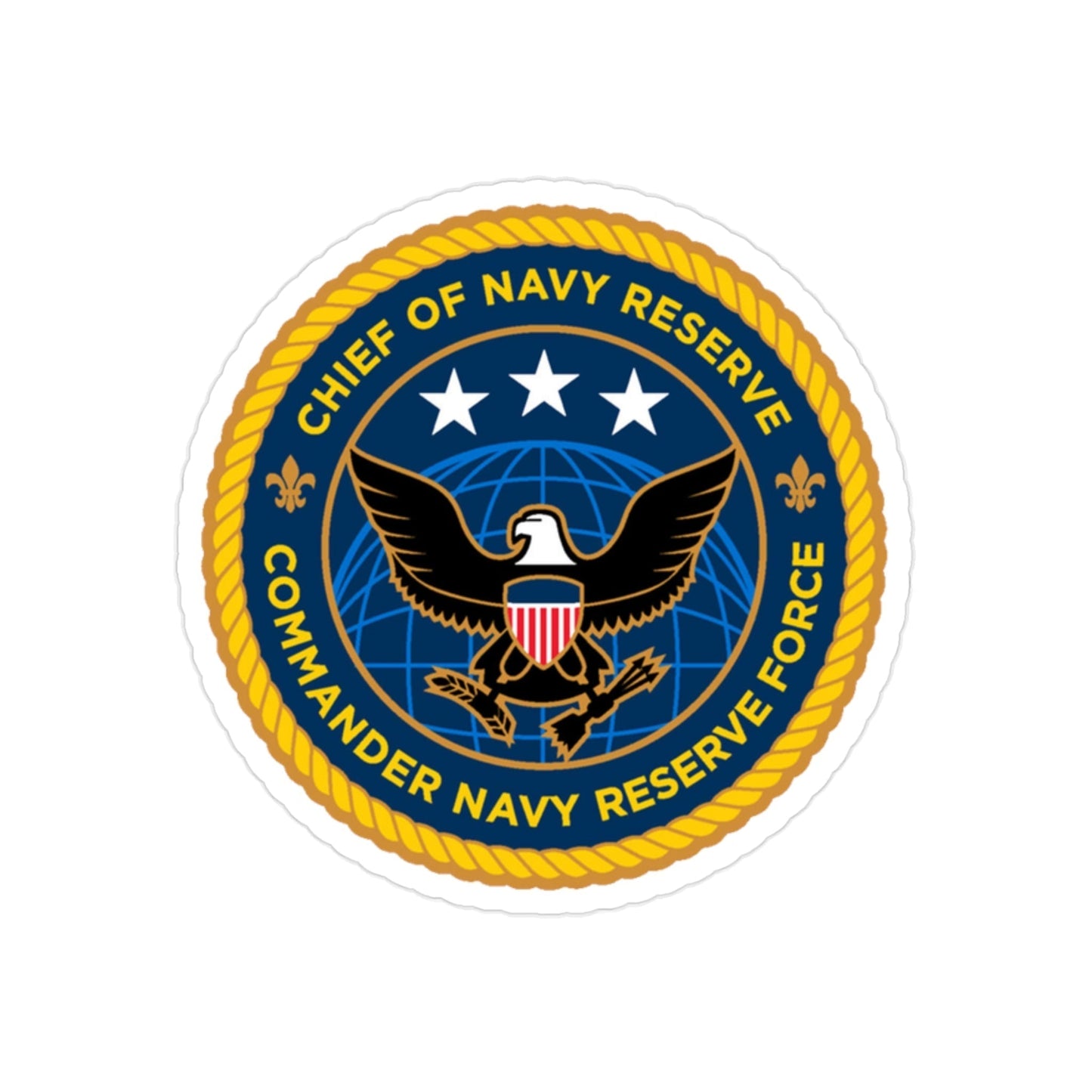 Commander Navy Reserve Force (U.S. Navy) Transparent STICKER Die-Cut Vinyl Decal-2 Inch-The Sticker Space