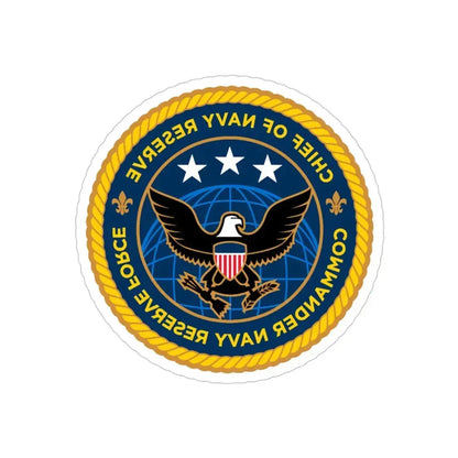 Commander Navy Reserve Force (U.S. Navy) REVERSE PRINT Transparent Die-Cut STICKER 6 Inch Die-Cut Transparent - The Sticker Space