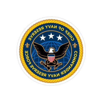 Commander Navy Reserve Force (U.S. Navy) REVERSE PRINT Transparent Die-Cut STICKER - The Sticker Space