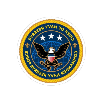 Commander Navy Reserve Force (U.S. Navy) REVERSE PRINT Transparent Die-Cut STICKER - The Sticker Space