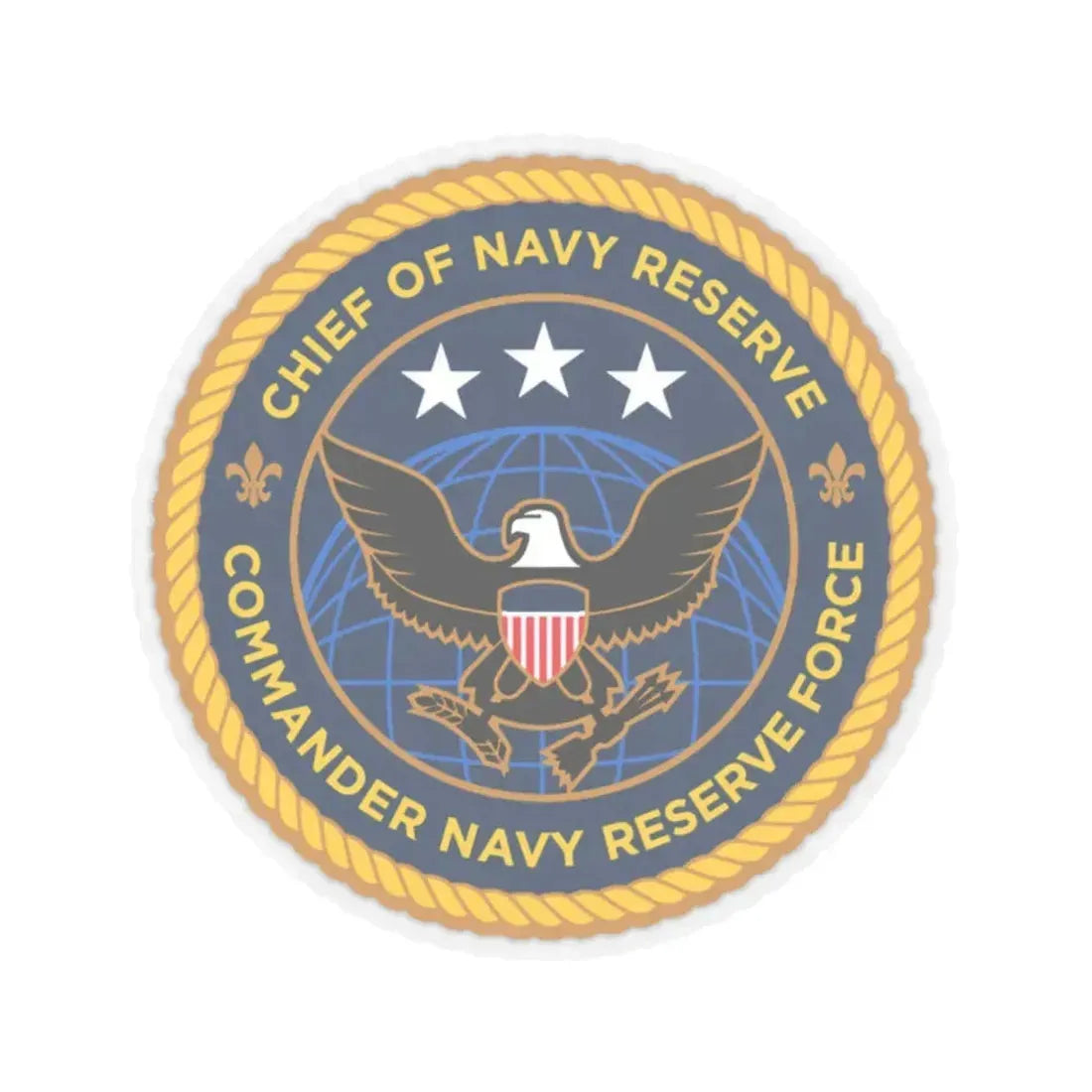 Commander Navy Reserve Force (U.S. Navy) STICKER Vinyl Kiss-Cut Decal 2 Inch Transparent - The Sticker Space