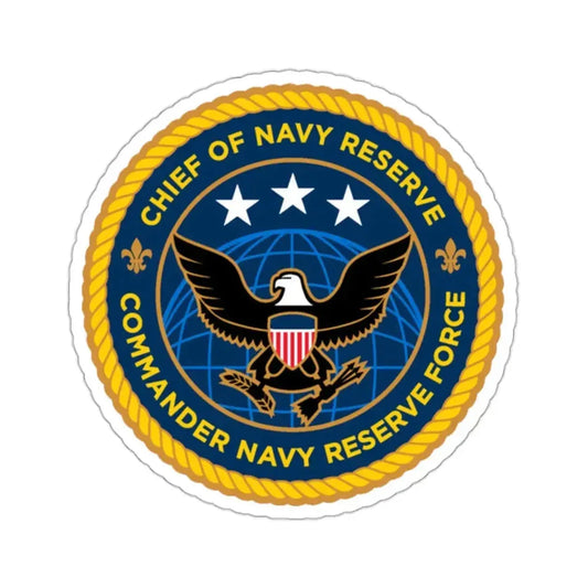 Commander Navy Reserve Force (U.S. Navy) STICKER Vinyl Kiss-Cut Decal 2 Inch White - The Sticker Space