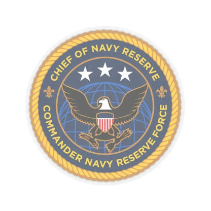 Commander Navy Reserve Force (U.S. Navy) STICKER Vinyl Kiss-Cut Decal 3 Inch Transparent - The Sticker Space